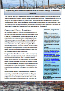 SEA Policy Brief Leaflet for SAMSET